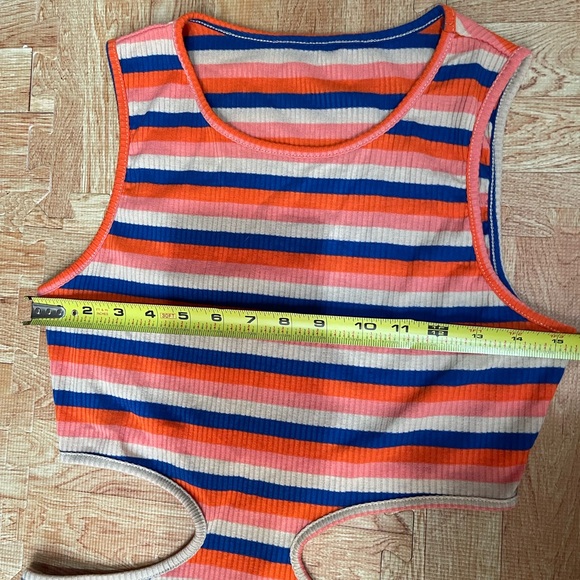 NWT Wdirara women’s cutout stripped front bodycon mini dress size L - Picture 6 of 11